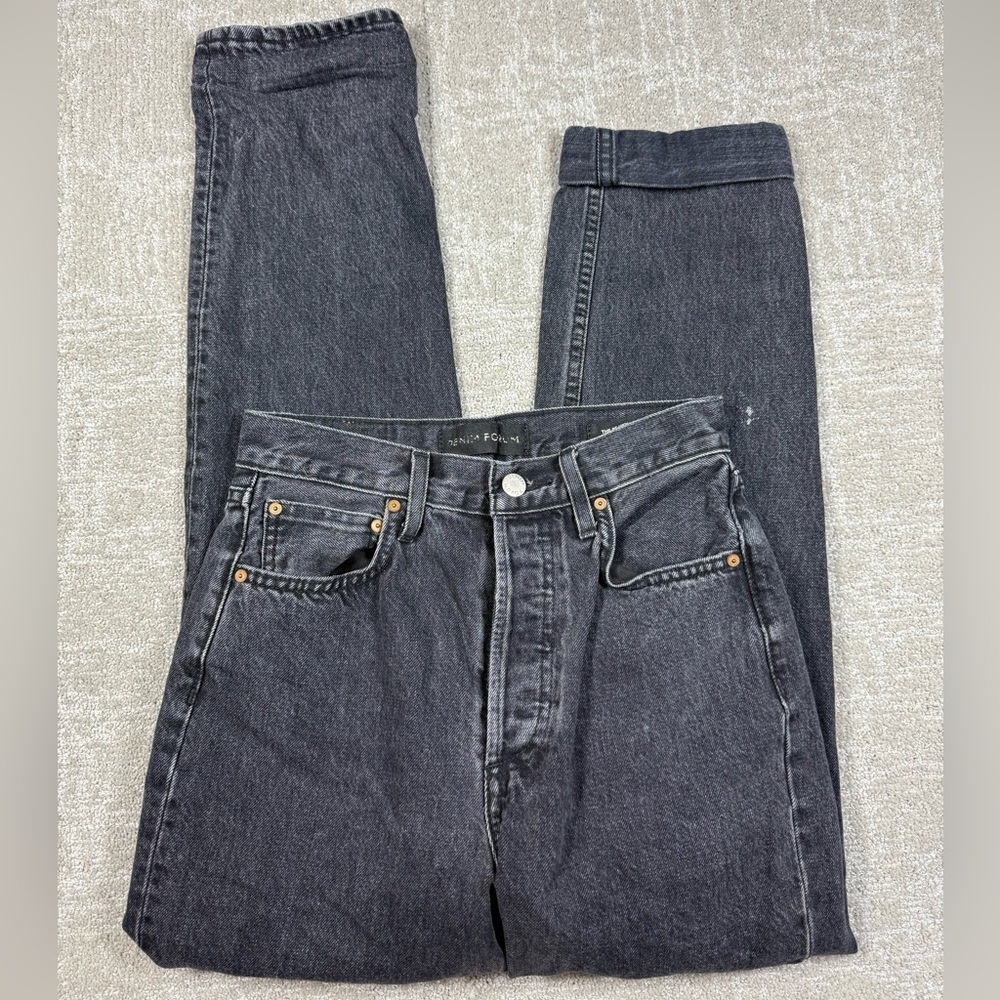 Denim Forum The BF High Rise Loose Fit Dark Wash Jean Size 24x28